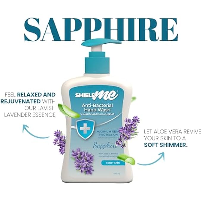 SHIELDME ANTIBACTERIAL HANDWASH LIQUID SOAP, 300ML - SAPPHIRE - Image 2